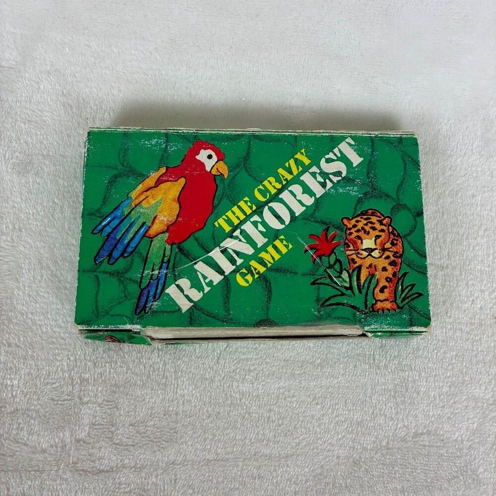 VTG 1992 Crazy Rainforest Puzzle 9 Piece Game Logic Educational Animals Jungle
